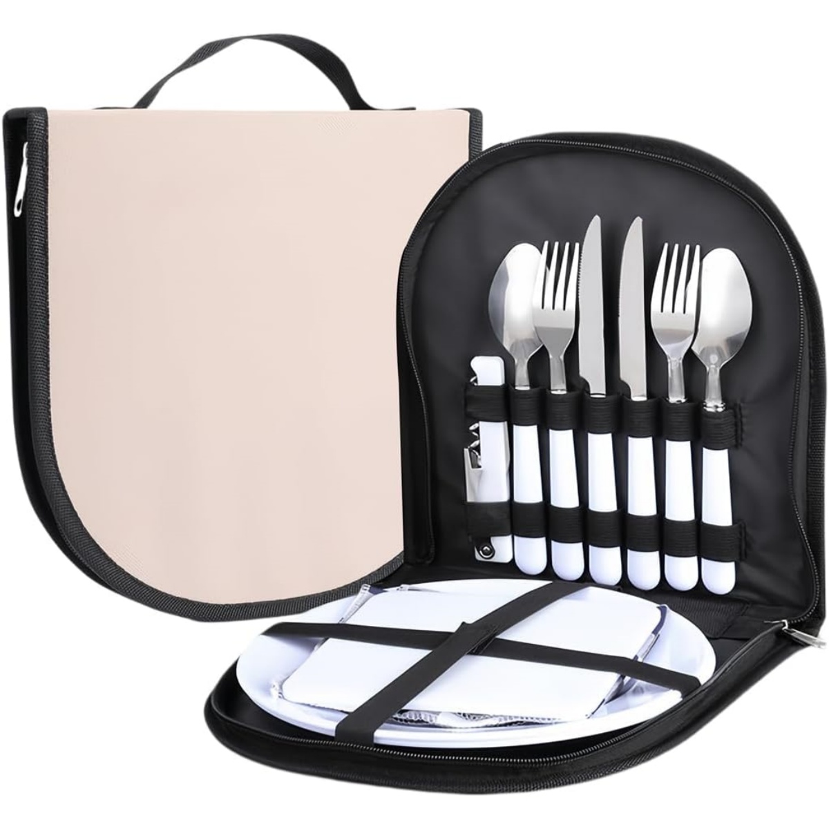 Camping Cooking Utensil Holder - กระเป๋าจัดระเบียบอุปกรณ์ทำครัวสำหรับการเดินทางและตั้งแคมป์, ที่เก็บช้อนส้อม, ชั้นวางเก็บอุปกรณ์ครัว