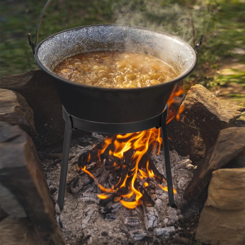 Camping Cooking Open Fire - 【ลดราคาครั้งใหญ่!】 เตาปิ้งย่างแบบพับได้สำหรับตั้งแคมป์ พร้อมขาตั้งสำหรับเตาเหล็กหล่อและเตาไฟแคมป์