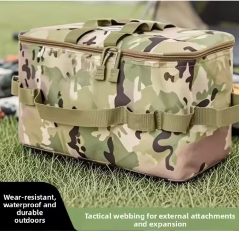 Camping Cooking Books - กระเป๋าเก็บถังแก๊สสำหรับตั้งแคมป์กลางแจ้ง, กระเป๋าใส่เครื่องมือตอกสมอบกขนาดใหญ่, กระเป๋าจัดเก็บอุปกรณ์ทำอาหารปิกนิกสำหรับถังแก๊ส