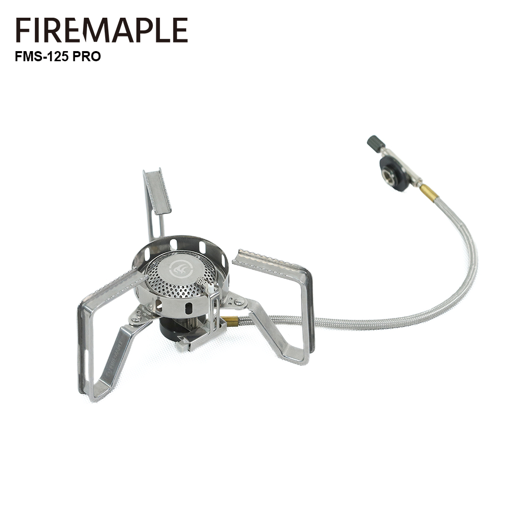 Camping Cooking Set Lightweight - เตากันลมเมเปิ้ลแบ่งเตาแก๊ส3240W เดินป่ากลางแจ้งตั้งแคมป์พร้อมอุปกรณ์จุดระเบิด FMS-125PRO น้ำหนักเบา