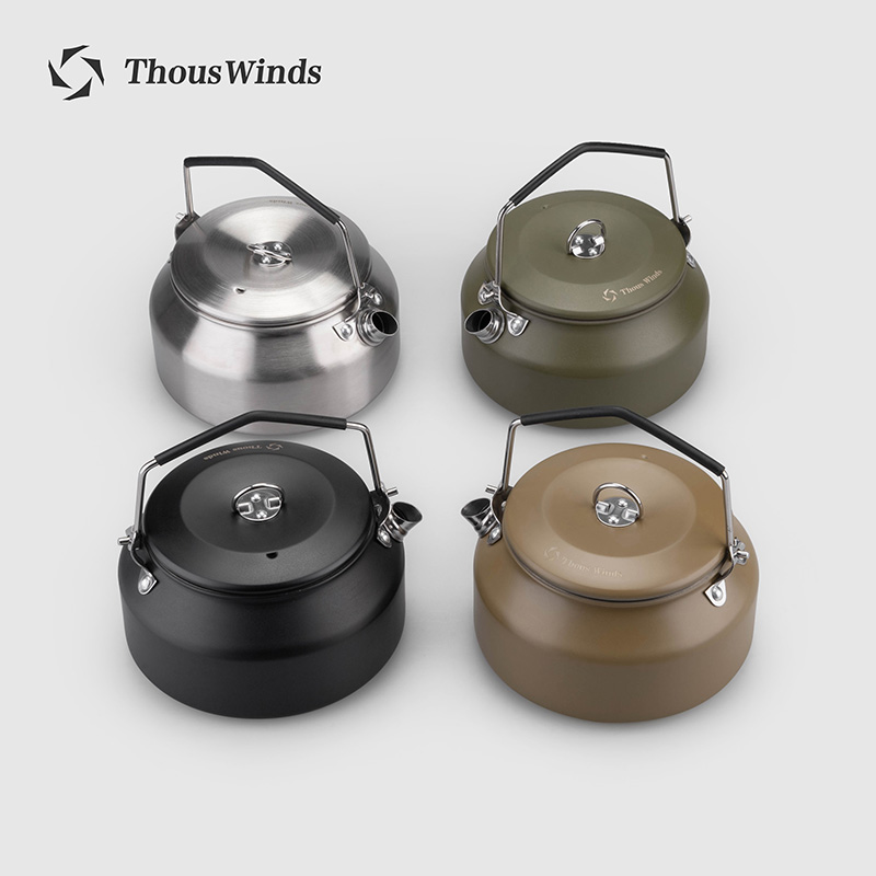 Camping Cooking Set - เครื่องครัวสำหรับใช้ในการเดินป่ากาน้ำพกพากลางแจ้งแบบพกพากาต้มน้ำปิกนิกท่องเที่ยว1L อุปกรณ์ตั้งแคมป์