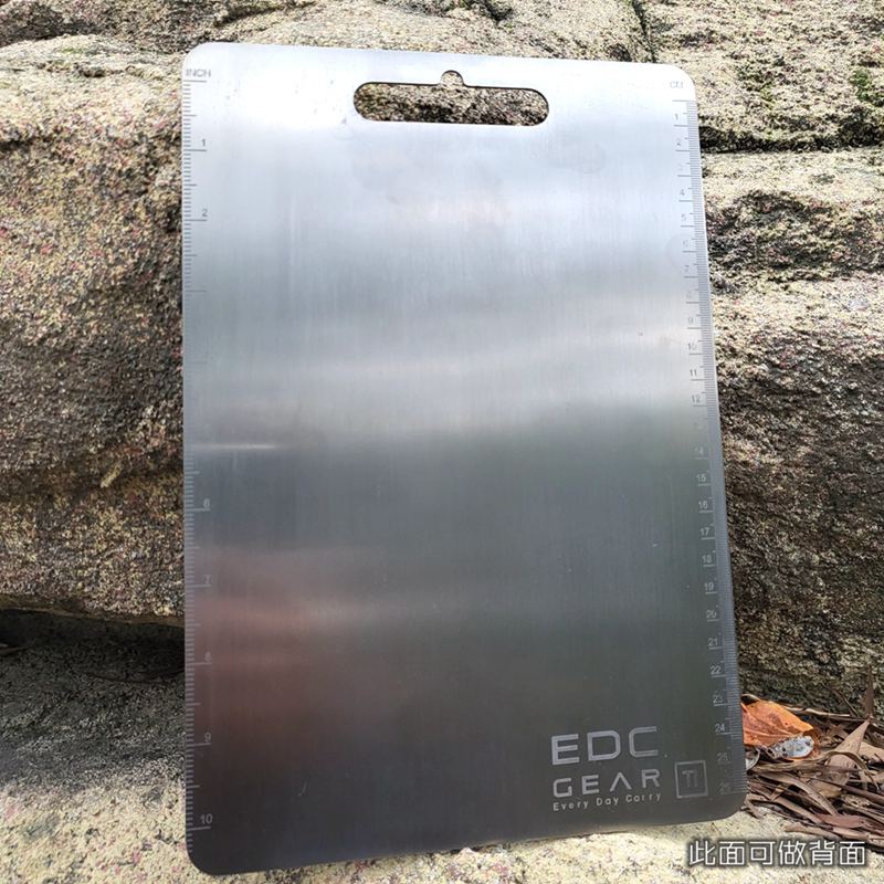 Camp Cutting Board - หนาไทเทเนียมตัดโลหะผสมสำหรับห้องครัวทำอาหารปิกนิกกลางแจ้งเดินป่าตั้งแคมป์ Backpacking สับ Borad บาร์บีคิว