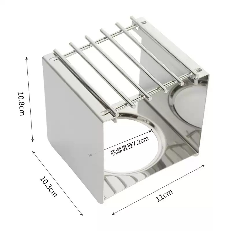 Camping Cooking Device - ขาตั้งเตาสแตนเลสทรงสี่เหลี่ยมสำหรับวางหม้อกาแฟ รองรับหม้อโมก้าพอตและอุปกรณ์ทำอาหารสำหรับการตั้งแคมป์และปีนเขา