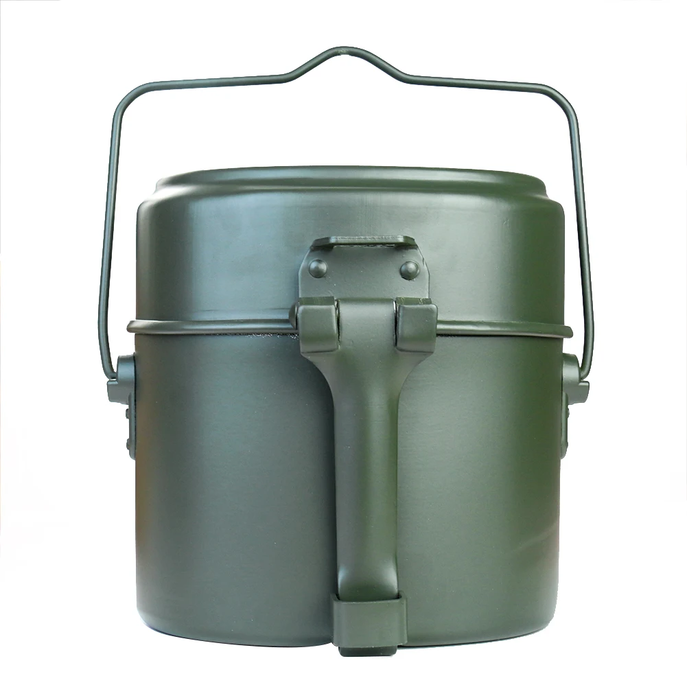 Camping Cooking Set Lightweight - ชุดกล่องอาหารกลางวันแบบพกพา หม้อและชามโลหะผสม น้ำหนักเบา ทนทาน สำหรับตั้งแคมป์ ทำอาหารกลางแจ้ง