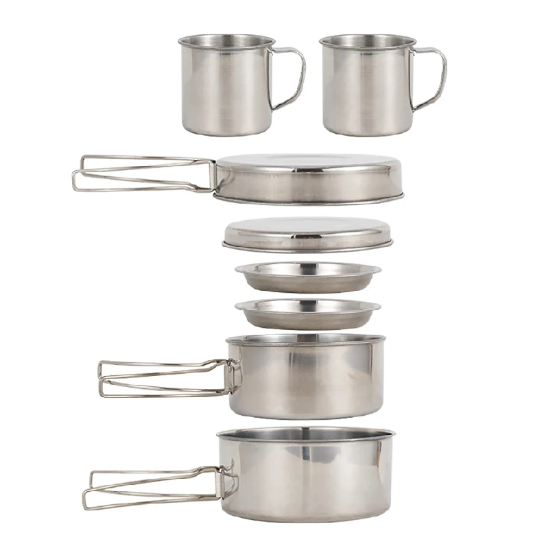 8 ชิ้น/เซ็ต ชุดเครื่องครัวสำหร - Camping Cooking Kits บทวิจารณ์และราคา