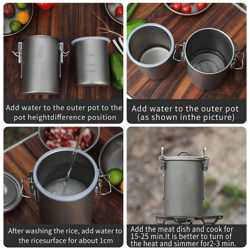 KEITH หม้อหุงข้าวไทเทเนียมบริส - Camping Cooking Set บทวิจารณ์และราคา