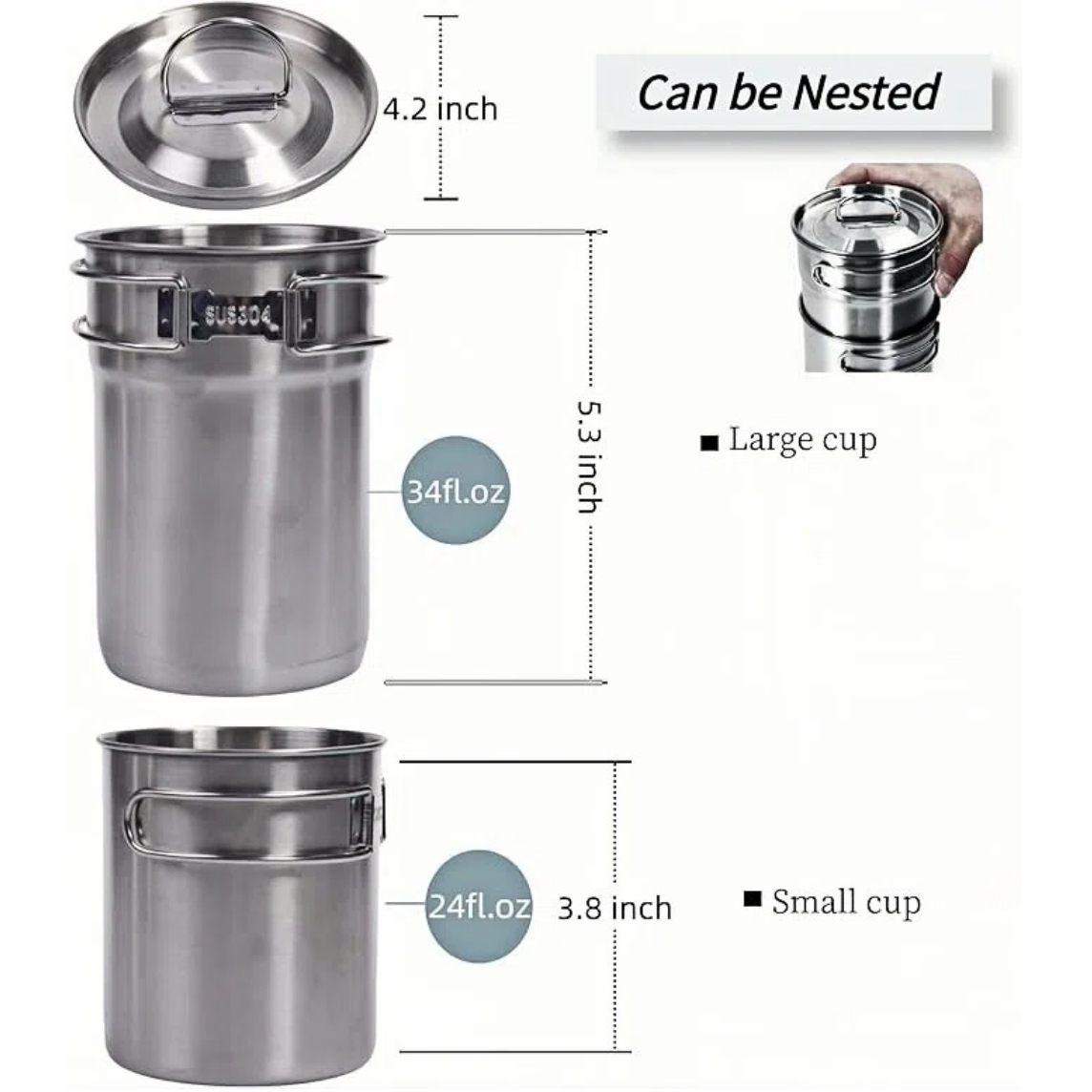 แก้วพับได้สำหรับแคมป์ปิ้ง หม้อ - Camping Cooking Set บทวิจารณ์และราคา