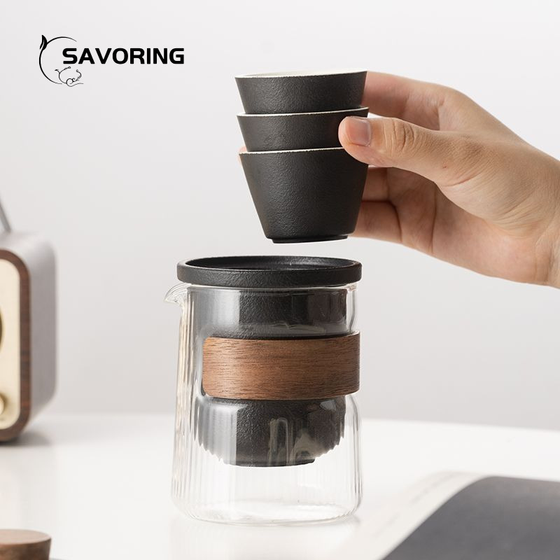Simple เซรามิคจีนชุดชา 1 หม้อ  - Camping Cooking Set บทวิจารณ์และราคา