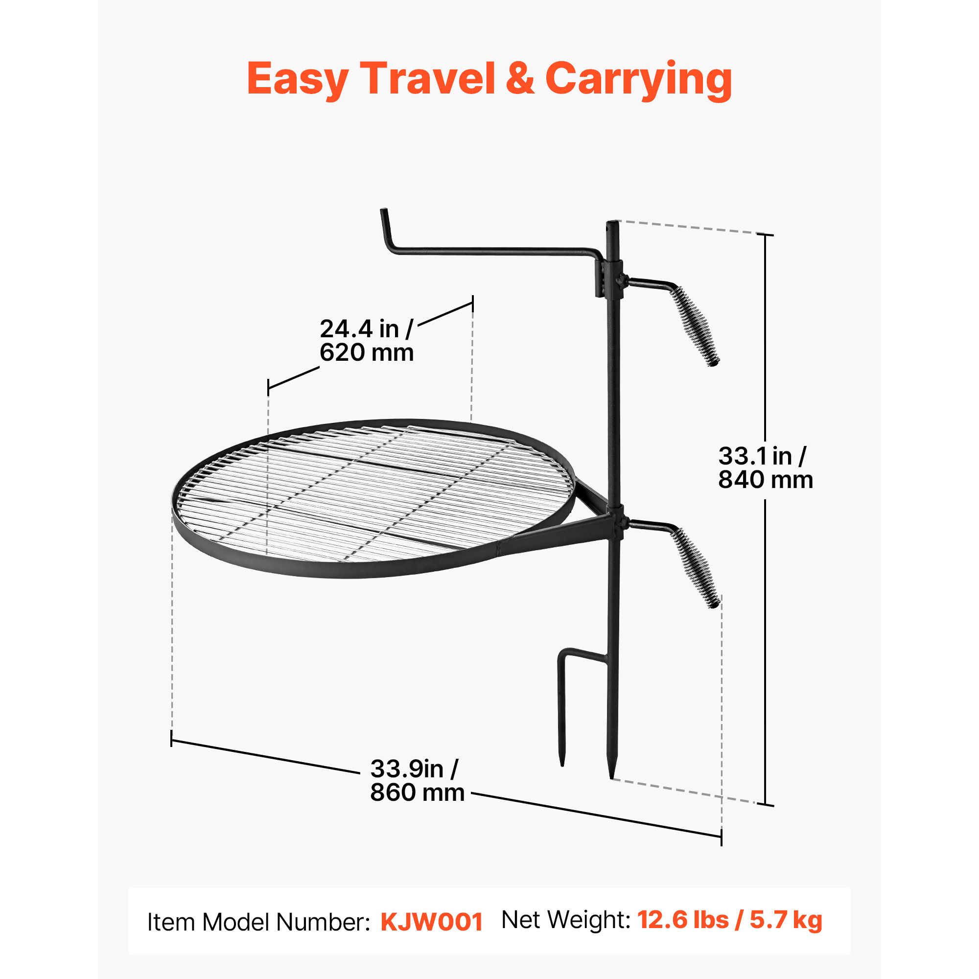 เตาย่างแบบหมุนสำหรับแคมป์ไฟ ขน - Camping Cooking Open Fire บทวิจารณ์และราคา