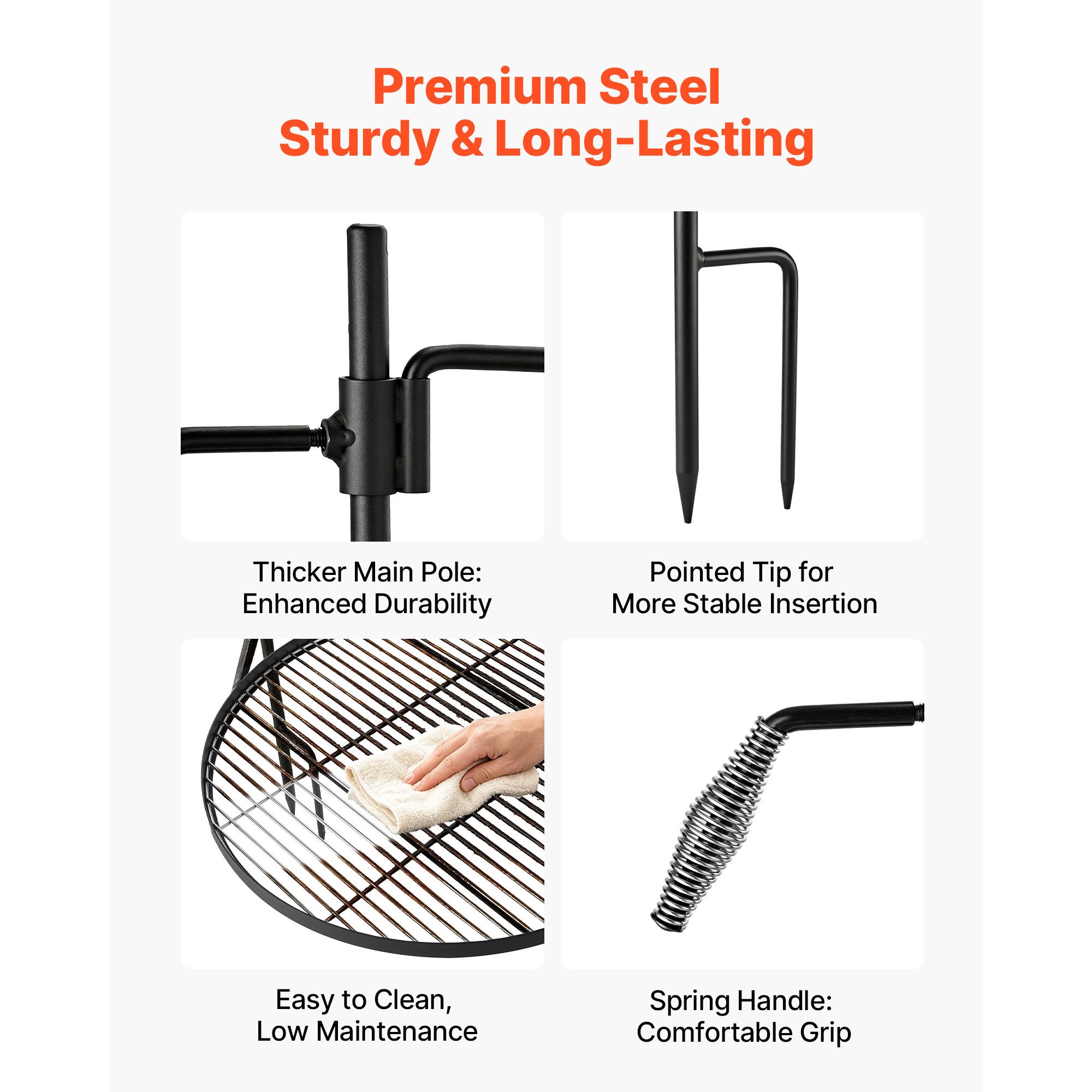 เตาย่างแบบหมุนสำหรับแคมป์ไฟ ขน - Camping Cooking Open Fire บทวิจารณ์และราคา