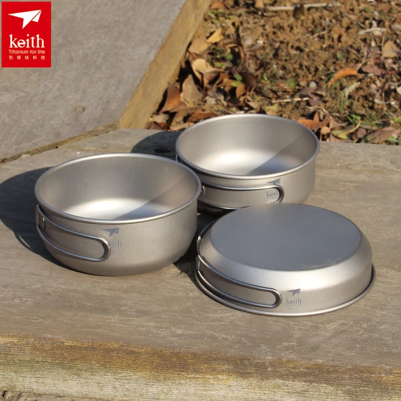 Keith 3PCS ไทเทเนียมเครื่องครั - Camping Cooking Set บทวิจารณ์และราคา
