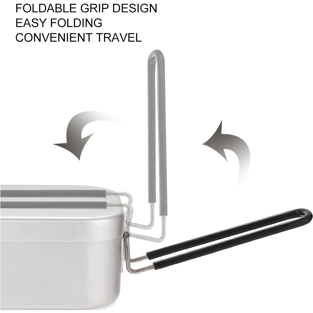 800ML อลูมิเนียมกล่องอาหารกลาง - Camping Cooking Set บทวิจารณ์และราคา