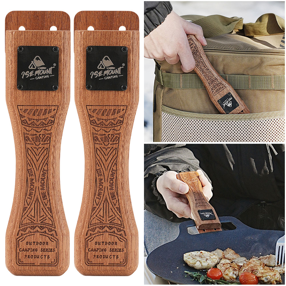 ที่จับกระทะย่างไม้ธรรมชาติสำหร - Camping Cooking Device บทวิจารณ์และราคา