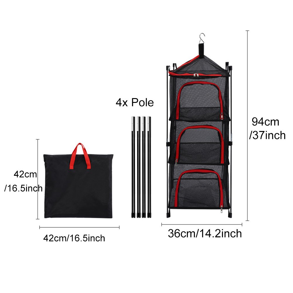 ตะกร้าตาข่ายราวตากตาข่าย3ชั้นส - Camping Cooking Books บทวิจารณ์และราคา