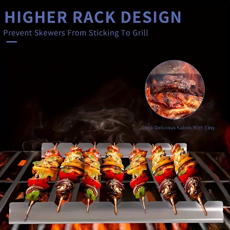 ที่วางเคบับ 2 ชิ้น ที่ยึดเหล็ก - Camping Cooking Utensil Holder บทวิจารณ์และราคา