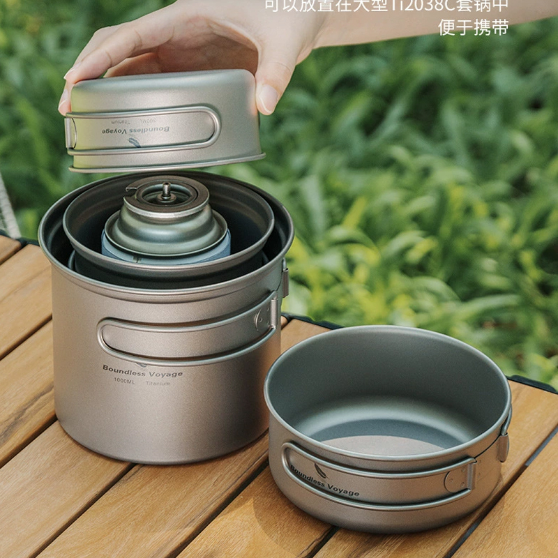 ชุดหม้อต้มและกระทะทอดไทเทเนียม - Camping Cooking Set บทวิจารณ์และราคา
