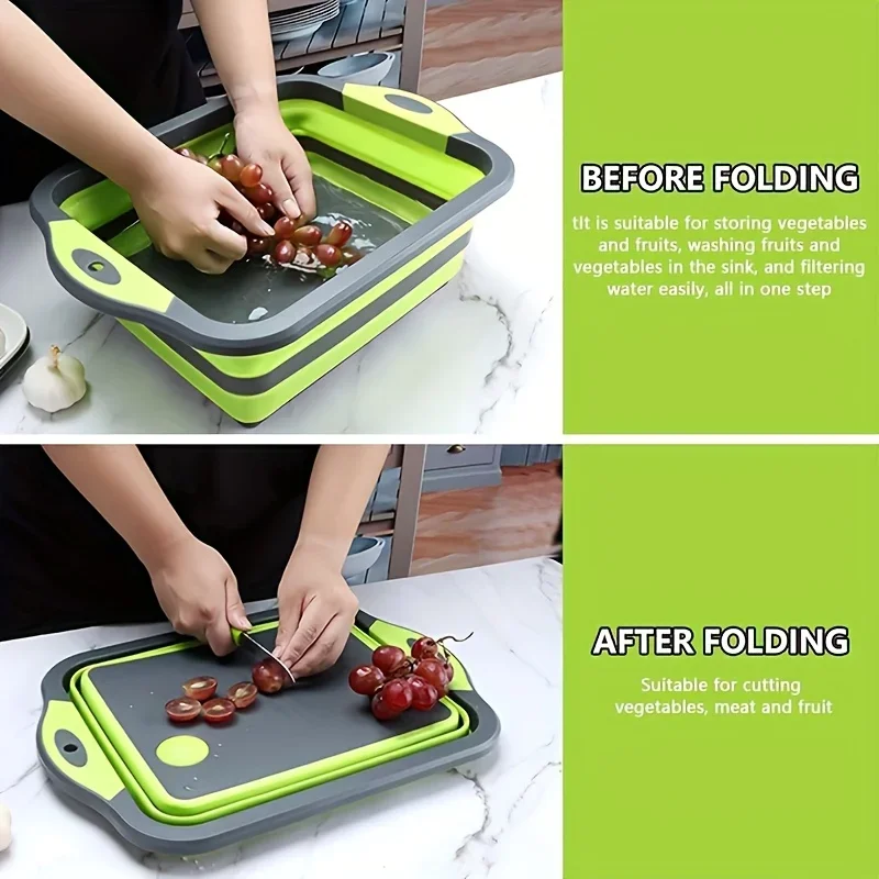 อ่างน้ำพับได้แบบพกพาพร้อมอ่างล - Camp Cutting Board บทวิจารณ์และราคา