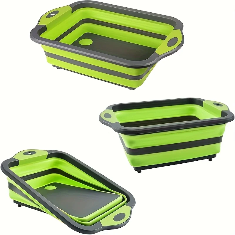 อ่างน้ำพับได้แบบพกพาพร้อมอ่างล - Camp Cutting Board บทวิจารณ์และราคา