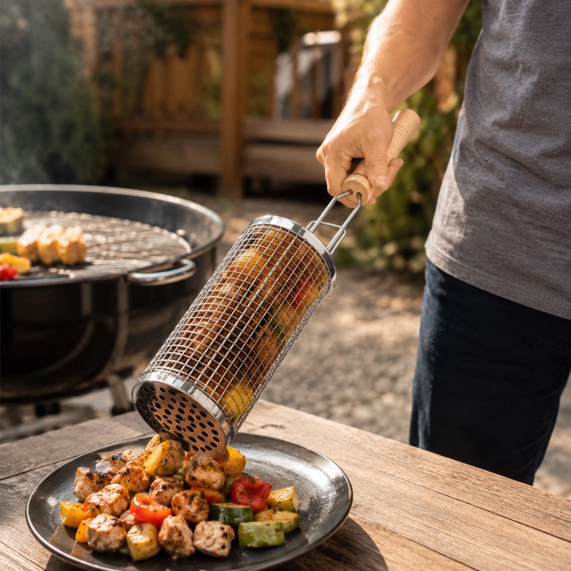 ชุดตะกร้าย่างบาร์บีคิวทรงกลม ส - Camping Cooking Device บทวิจารณ์และราคา