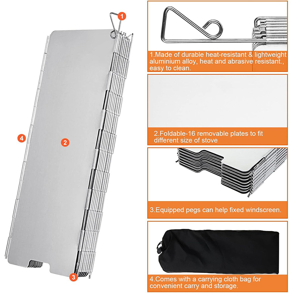 เต็นท์กันลมสำหรับเตาแก๊สพับได้ - Camping Cooking Set Lightweight บทวิจารณ์และราคา