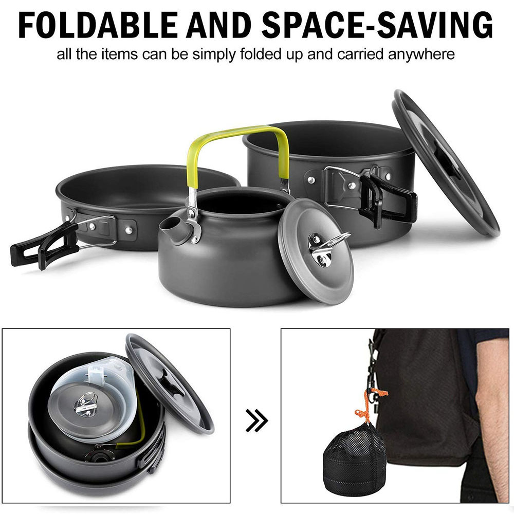 ชุดเครื่องครัวสำหรับตั้งแคมป์ก - Camping Cooking Set บทวิจารณ์และราคา