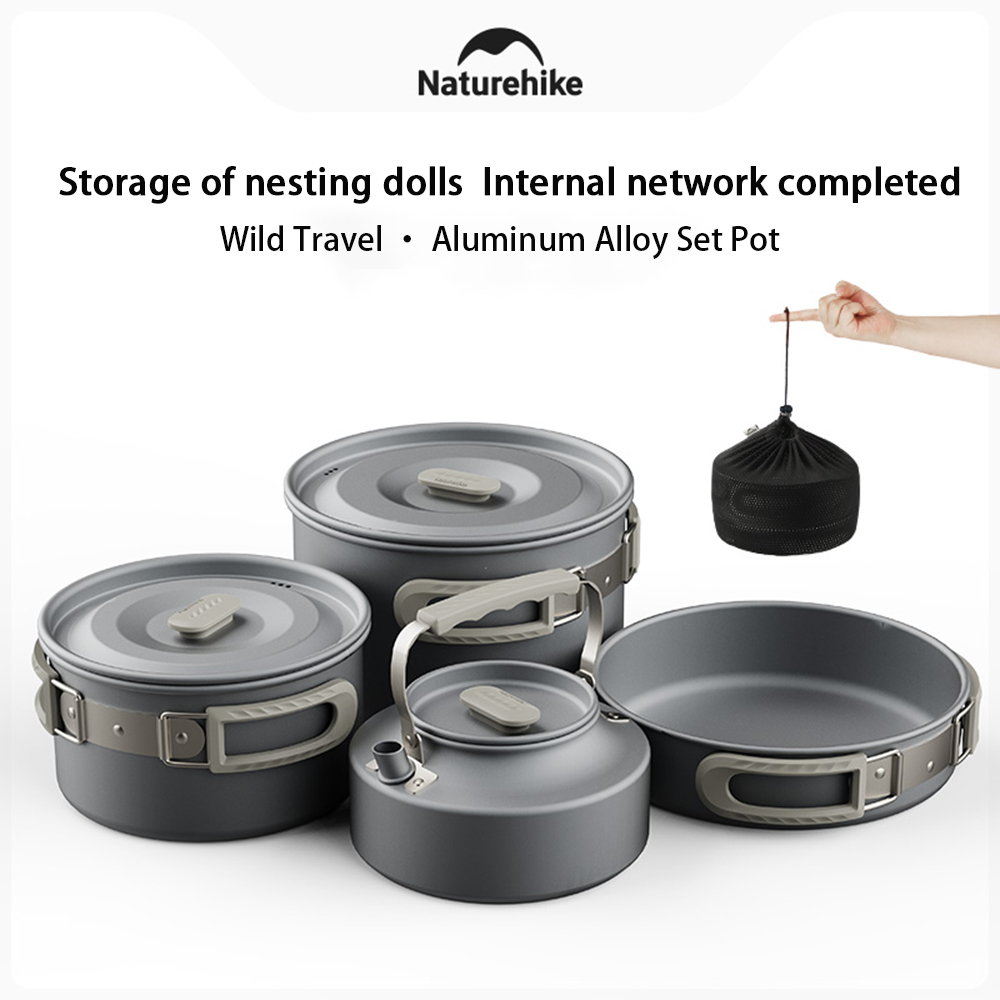 Naturehike ชุดหม้อกลางแจ้ง,อุป - Camping Cooking Set บทวิจารณ์และราคา