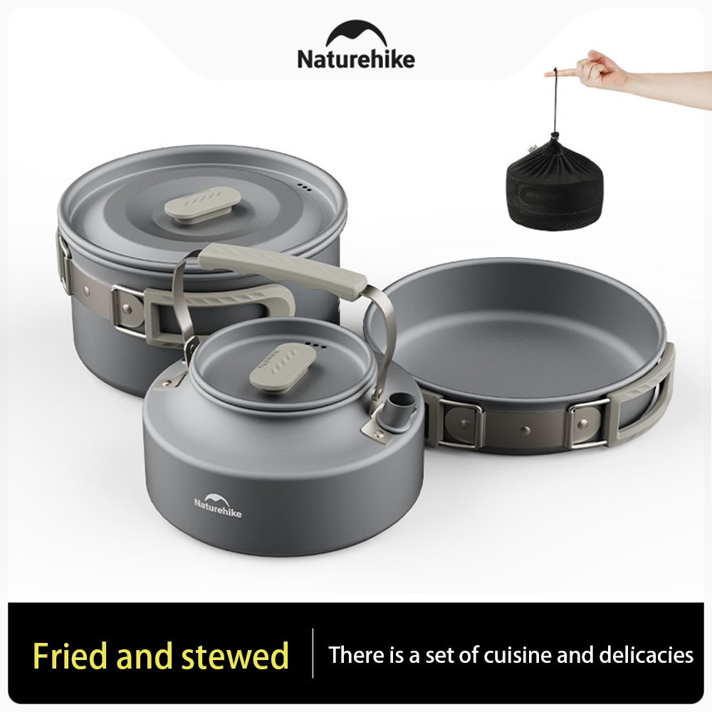 Naturehike ชุดหม้อกลางแจ้ง,อุป - Camping Cooking Set บทวิจารณ์และราคา